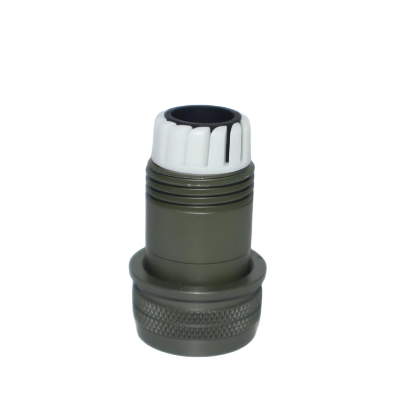 Bayonet cable-side supplier sample with an open rear grommet