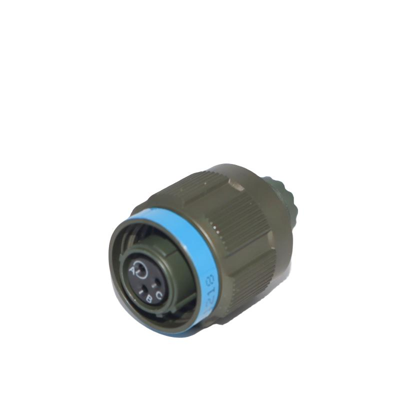 Real Series III-style straight plug with its socket face visible.