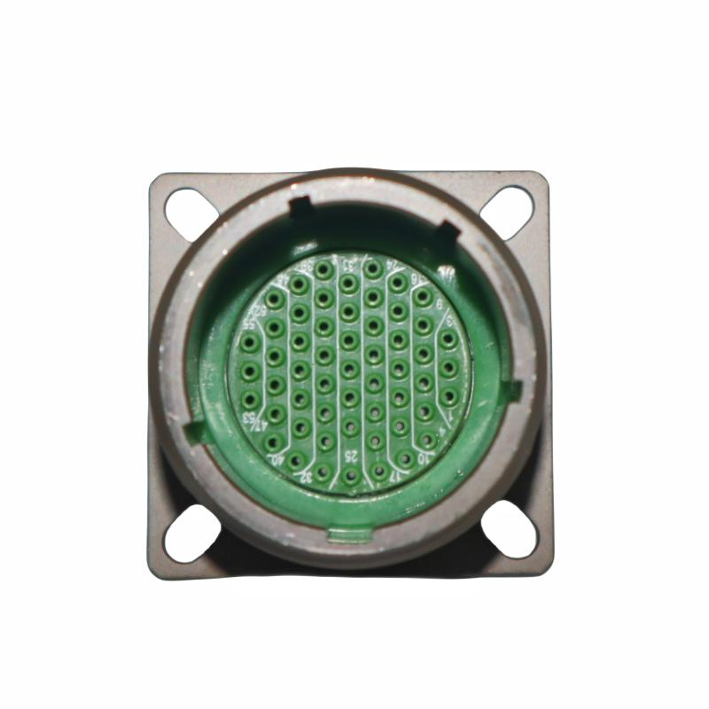 Supplier receptacle mating face showing the insert and surrounding shell features